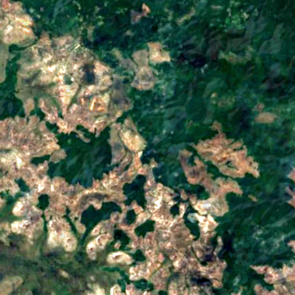 Jasper Creek seen from above (Sentinel-2)