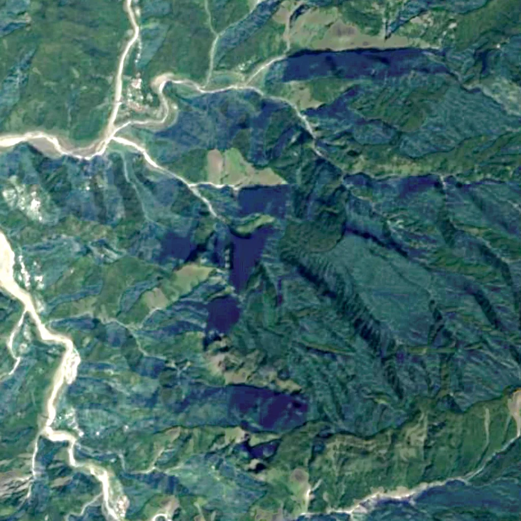 Jiao Lung Waterfall seen from above (Sentinel-2)