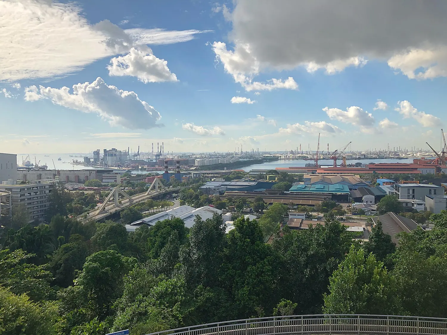 Jurong Island viewed from the top of Jurong Hill Tower