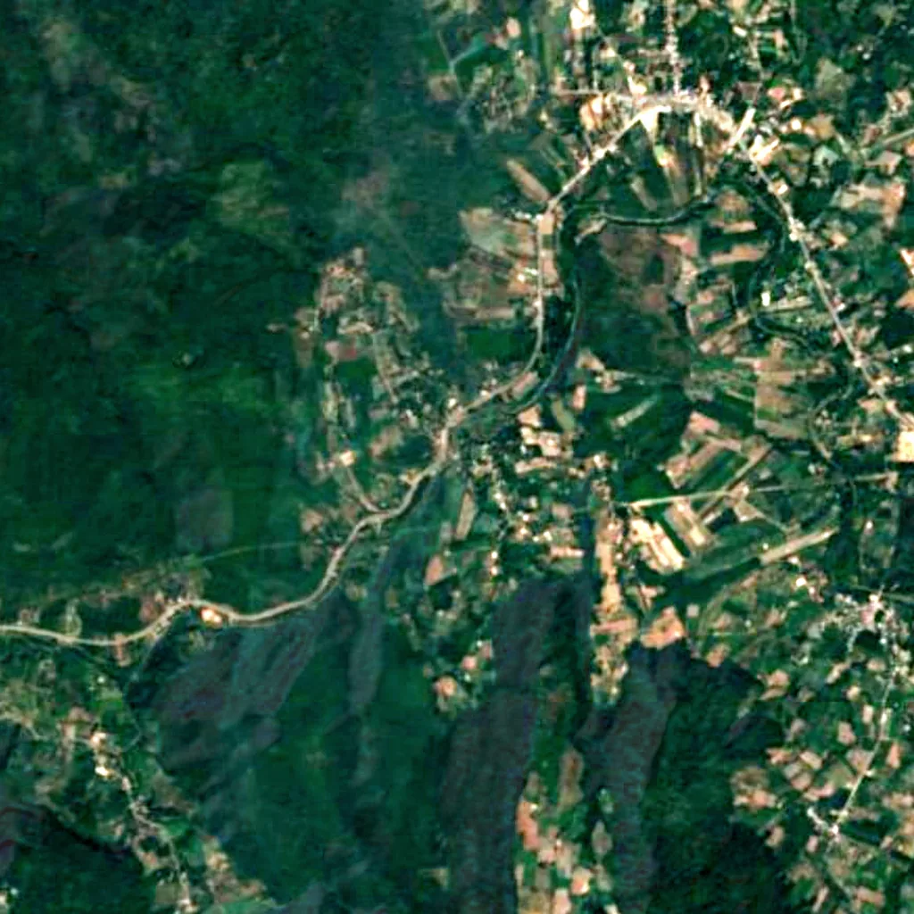 Kaeng Song waterfall seen from above (Sentinel-2)