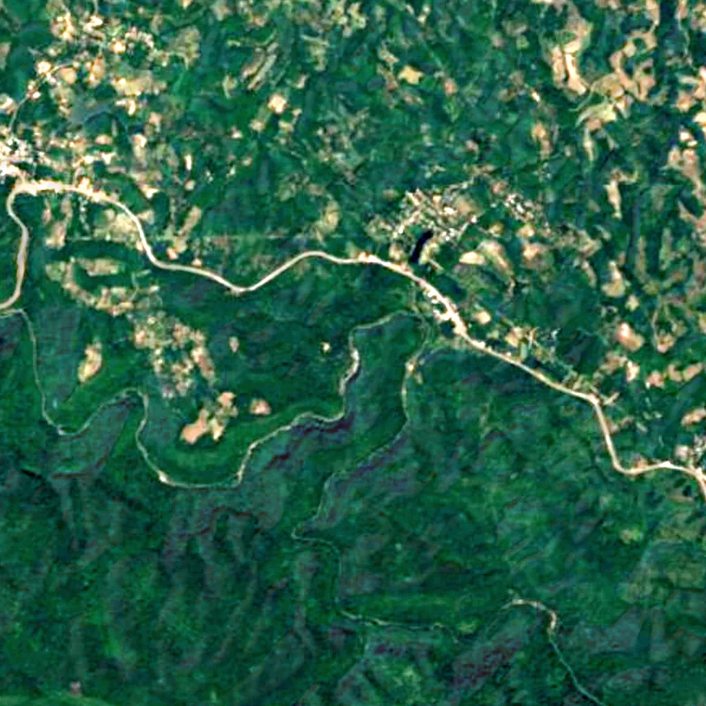 Kaeng Sopha waterfall seen from above (Sentinel-2)