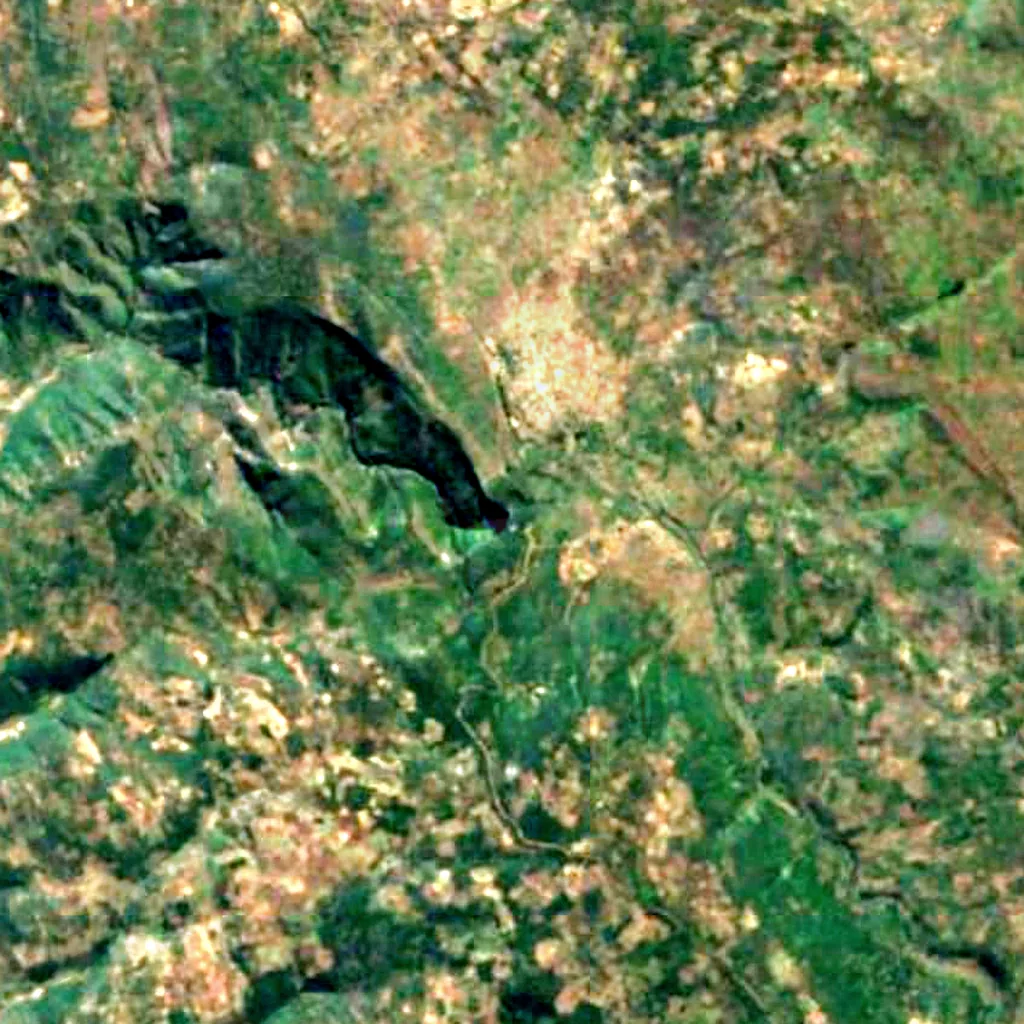 Kalambo Falls seen from above (Sentinel-2)