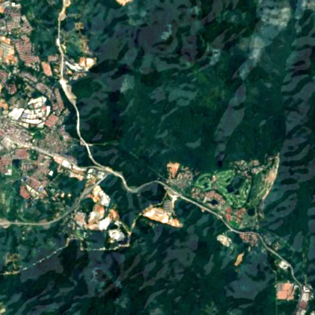 Kanching Falls seen from above (Sentinel-2)