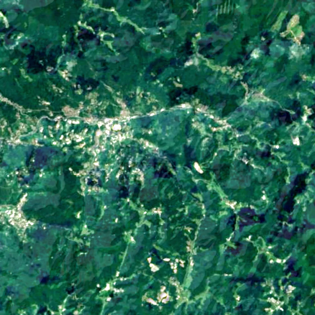 Kannon Falls seen from above (Sentinel-2)