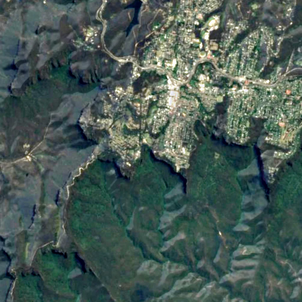 Katoomba Falls seen from above (Sentinel-2)