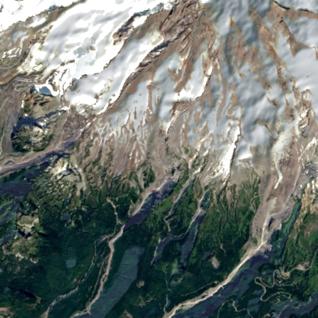 Kautz Creek Falls seen from above (Sentinel-2)