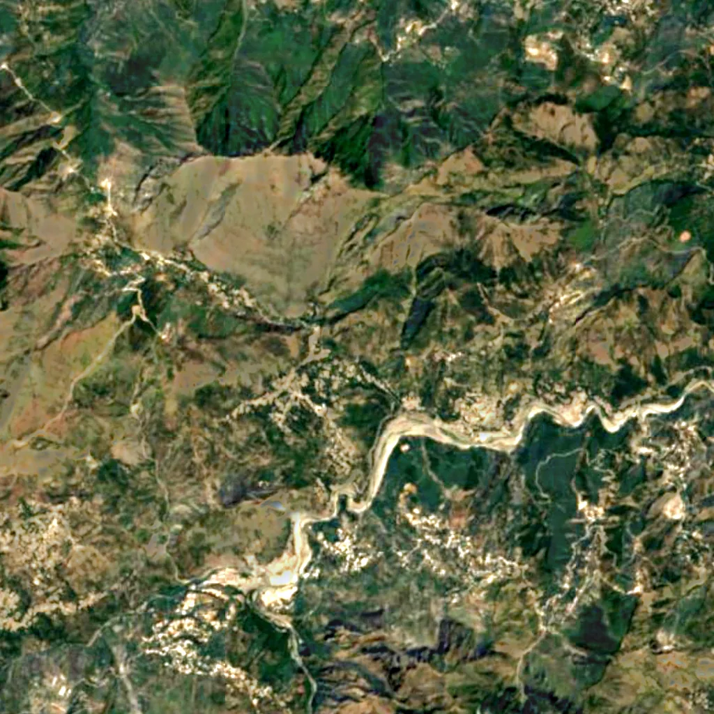Kefrida Waterfall seen from above (Sentinel-2)
