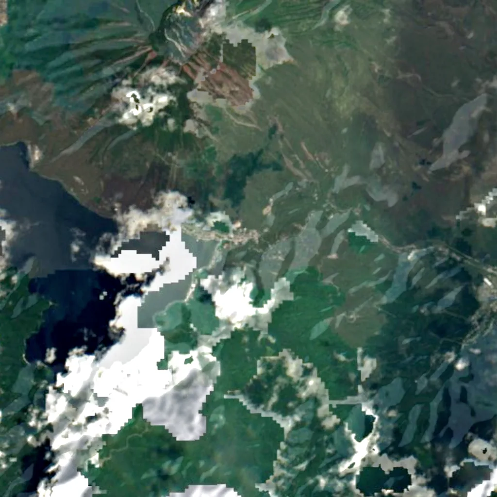 Kegon Falls seen from above (Sentinel-2)