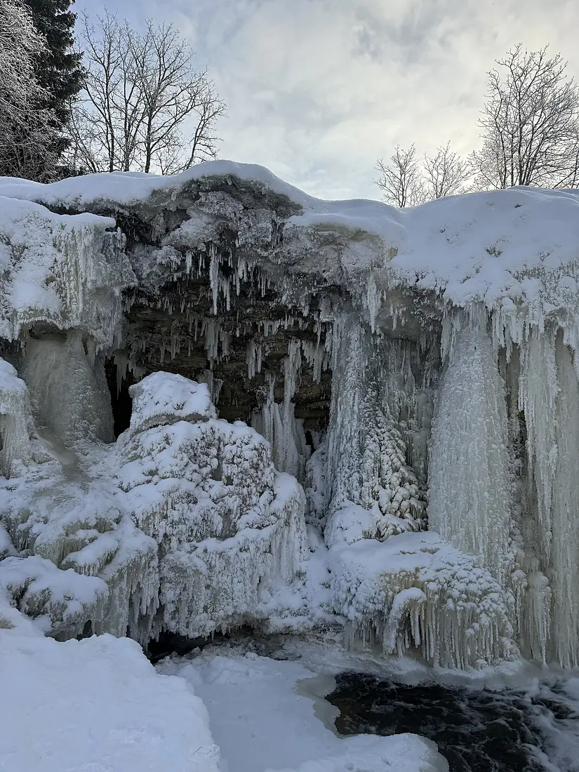 Frozen Keila Juga in Keila Joa, Estonia