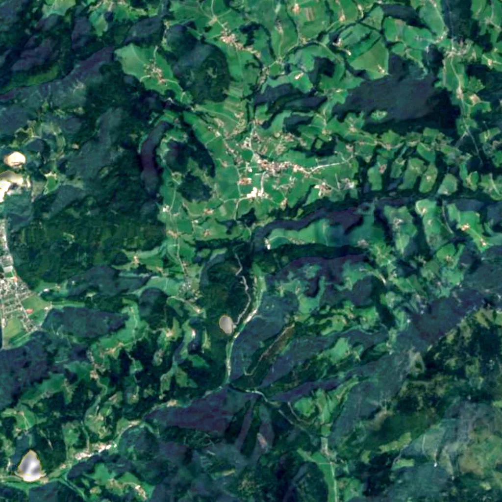 Kesselfall seen from above (Sentinel-2)
