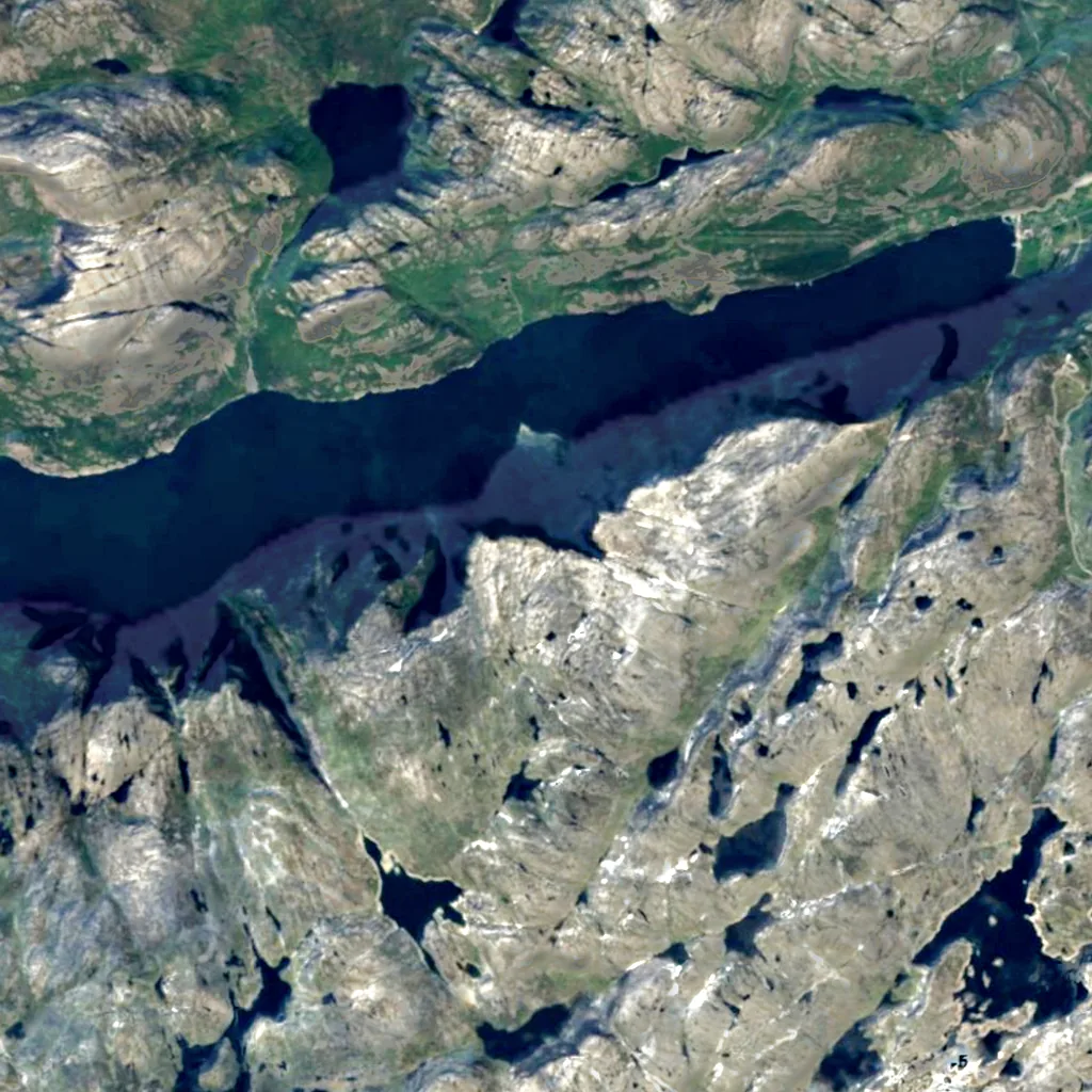 Kjeragfossen seen from above (Sentinel-2)