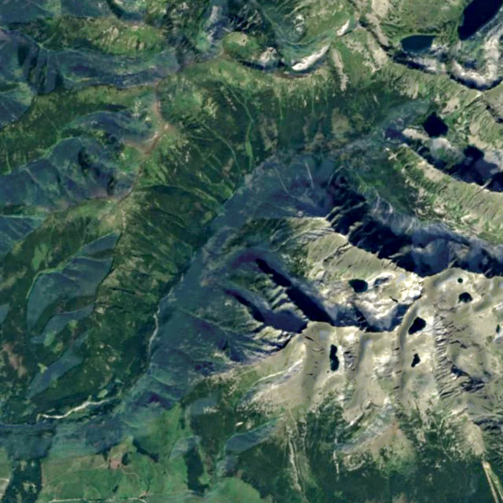 Kmeťov seen from above (Sentinel-2)