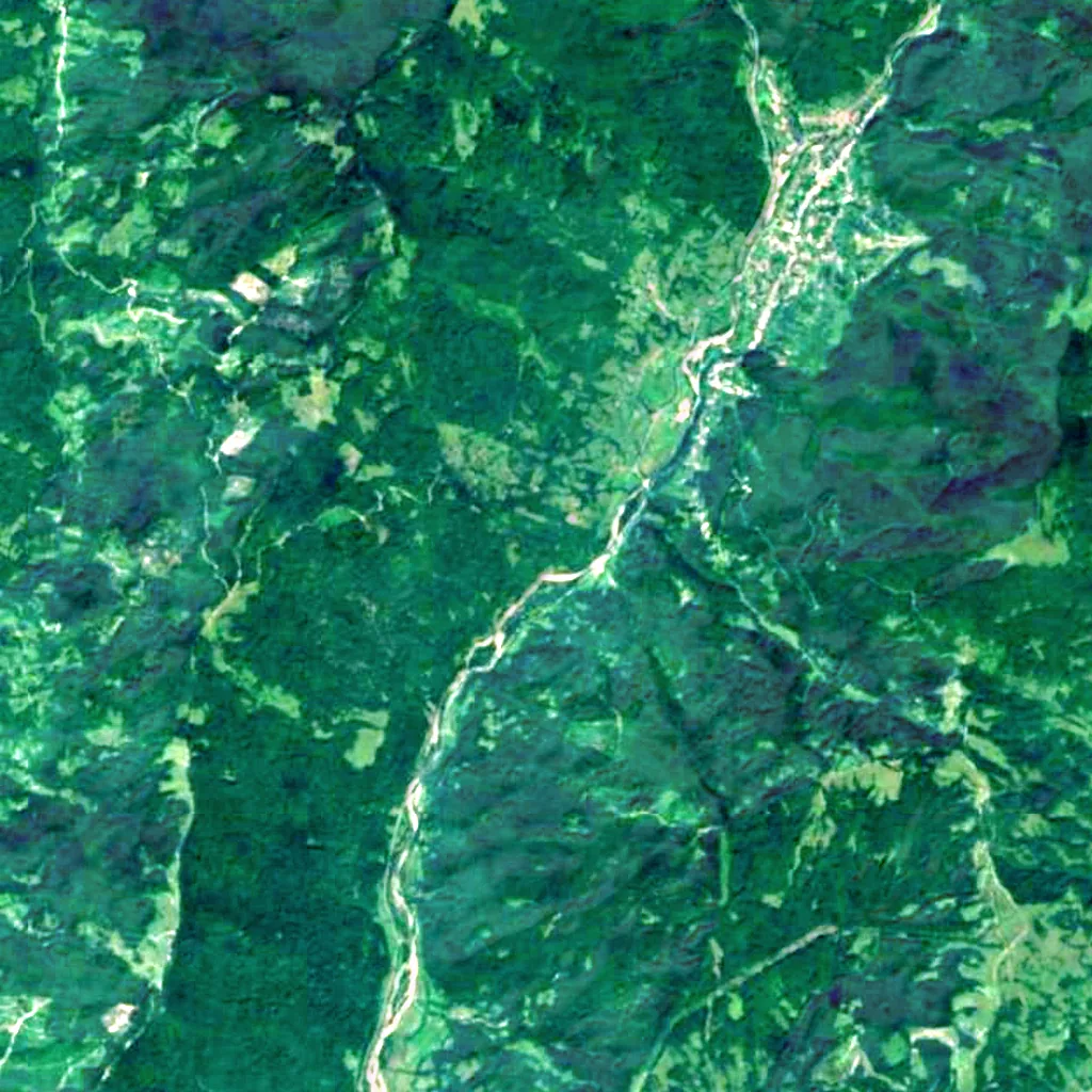 Kobyletskyi Huk Waterfall seen from above (Sentinel-2)