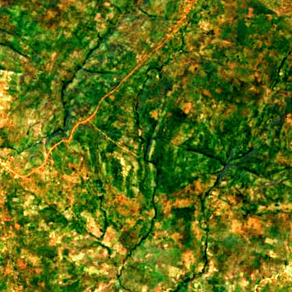 Kota Falls seen from above (Sentinel-2)