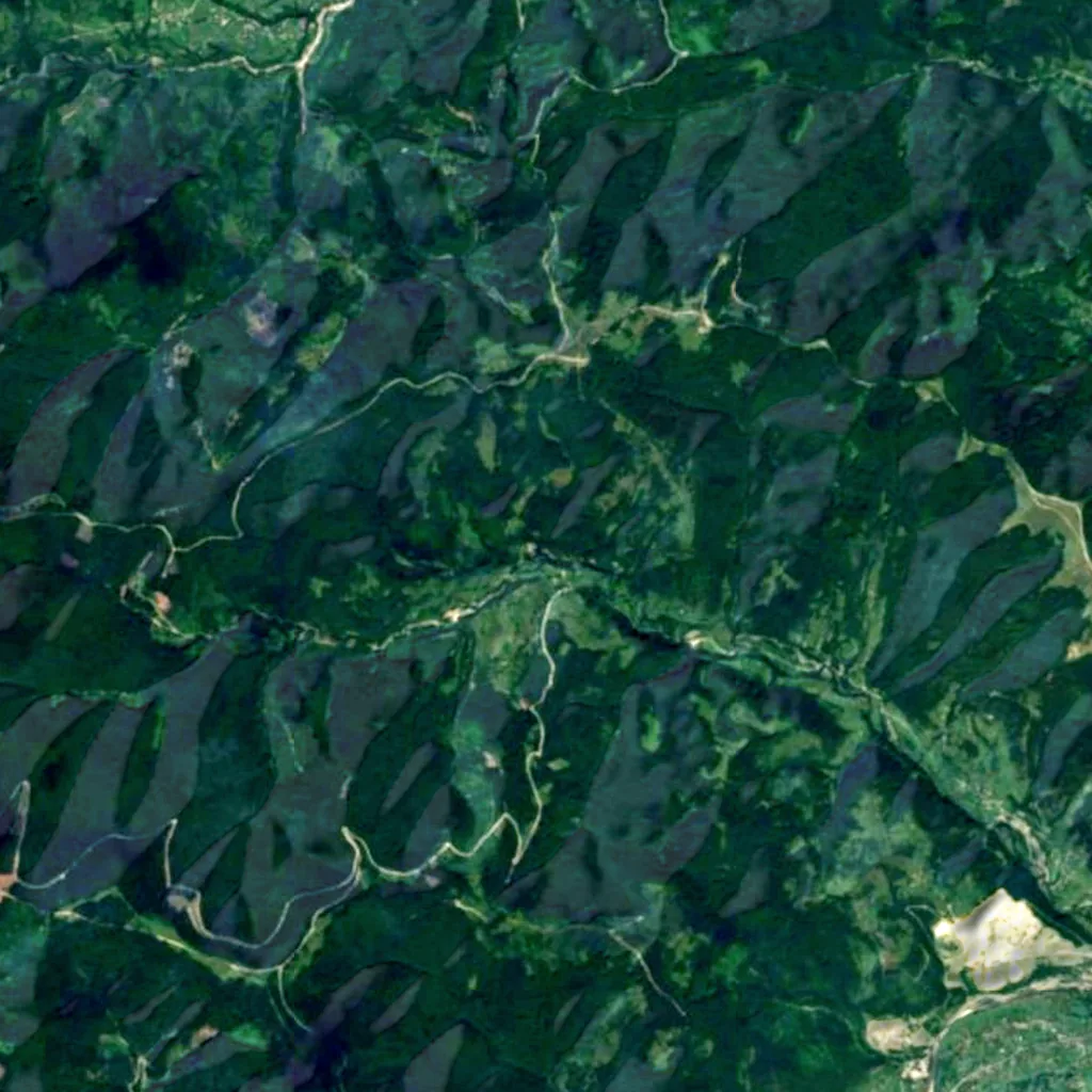Krapelkovyi Waterfall seen from above (Sentinel-2)