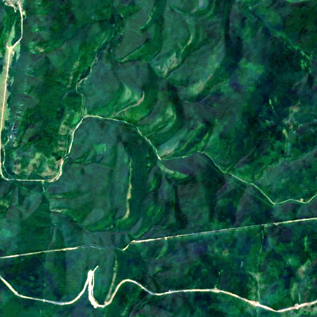 Kuk-Karauk waterfall seen from above (Sentinel-2)