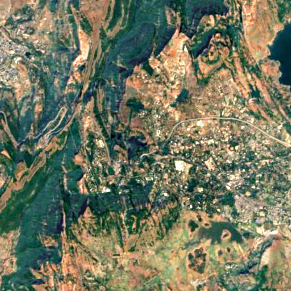 Kune Falls seen from above (Sentinel-2)