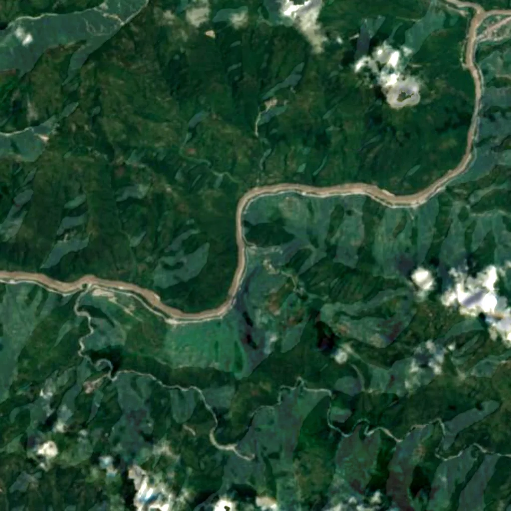 Lamo waterfall seen from above (Sentinel-2)