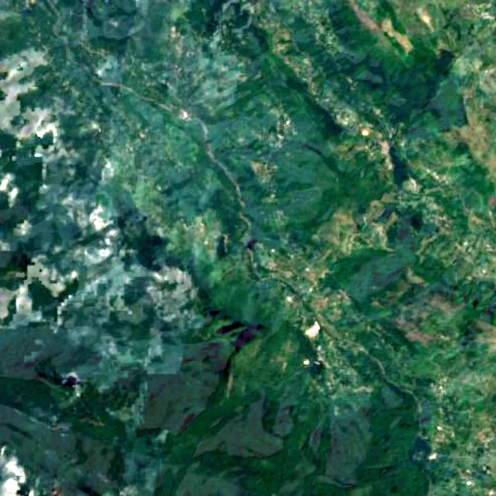 Laxapana Falls seen from above (Sentinel-2)