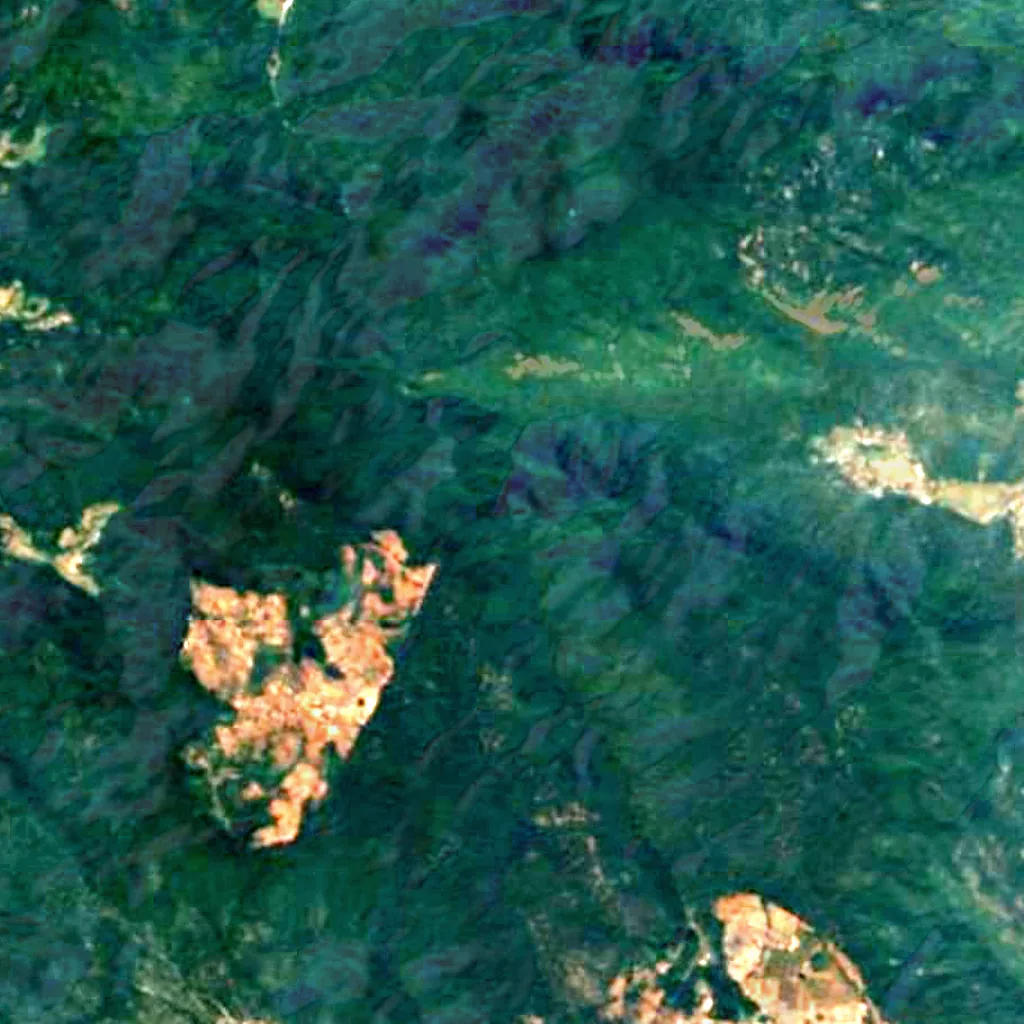 Lower Ghaghri Falls seen from above (Sentinel-2)
