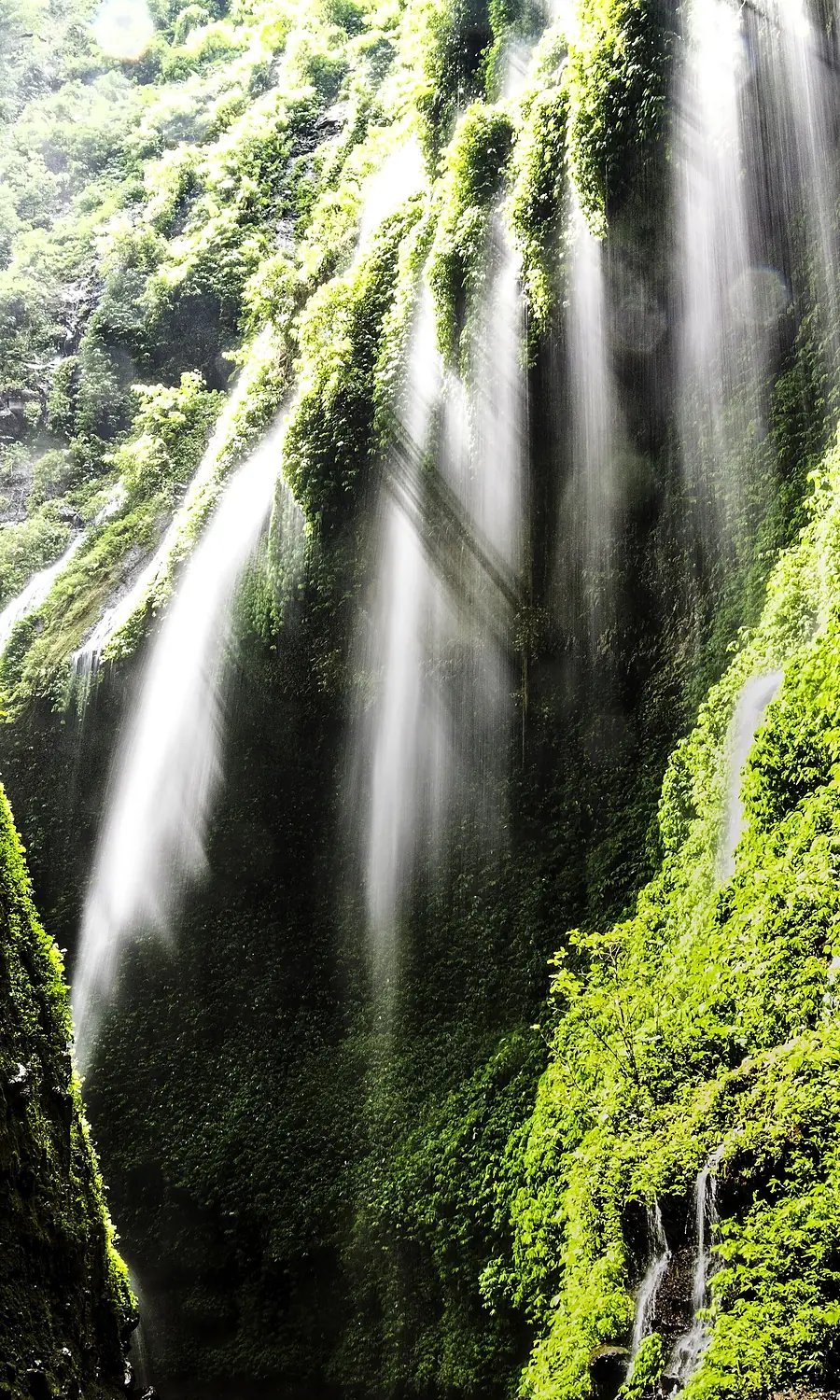 Rainy part of Madakaripura Waterfall