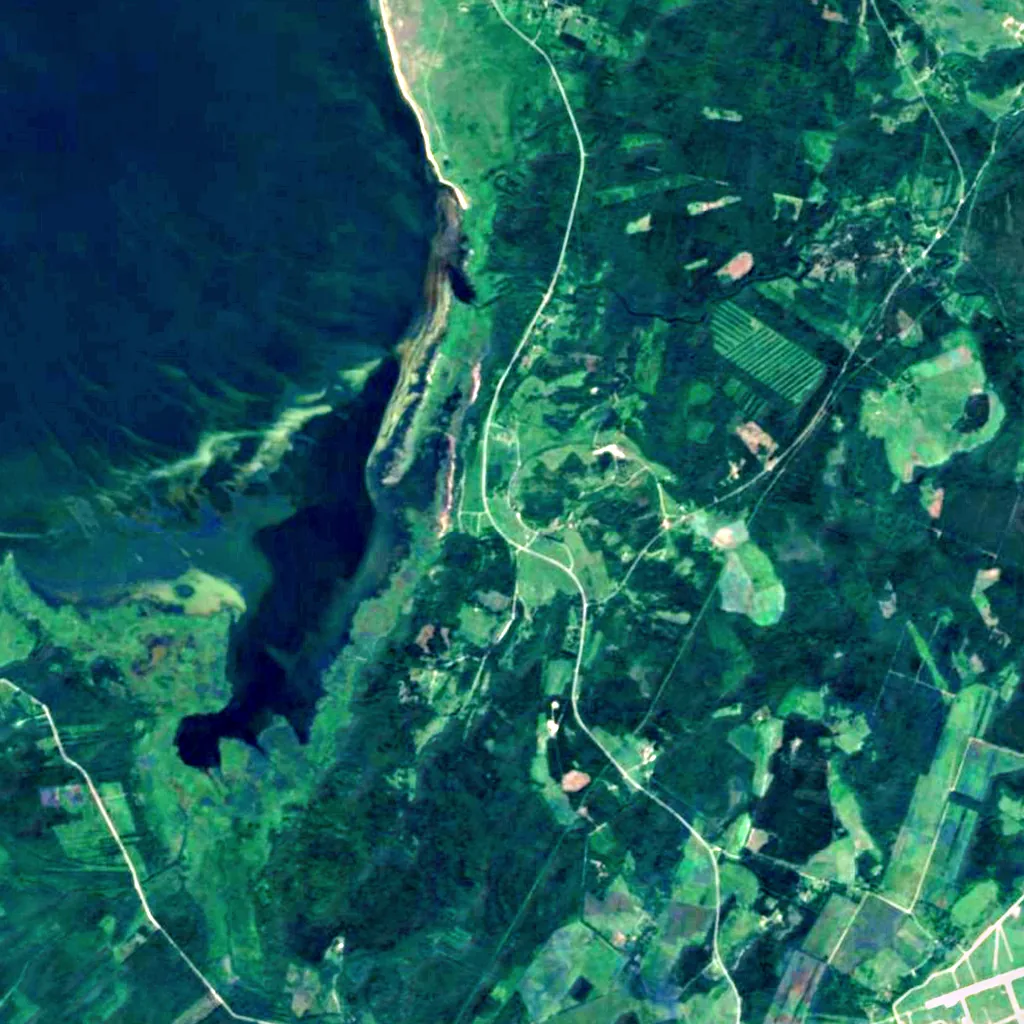Madise waterfall seen from above (Sentinel-2)