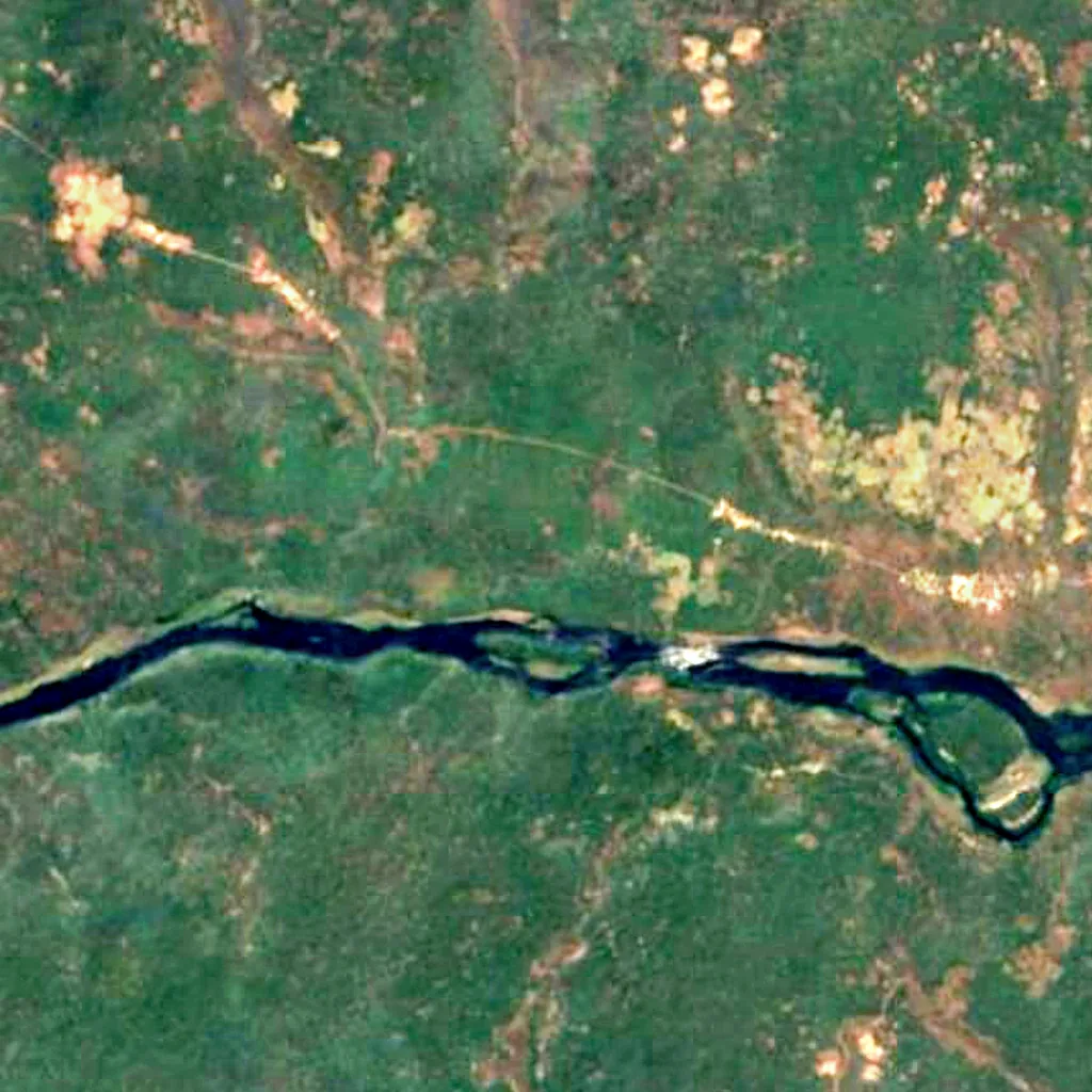 Mambatuta Falls seen from above (Sentinel-2)