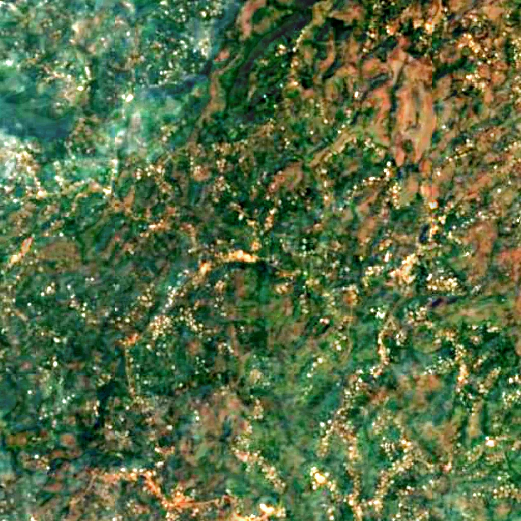 Mamy Wata waterfall seen from above (Sentinel-2)