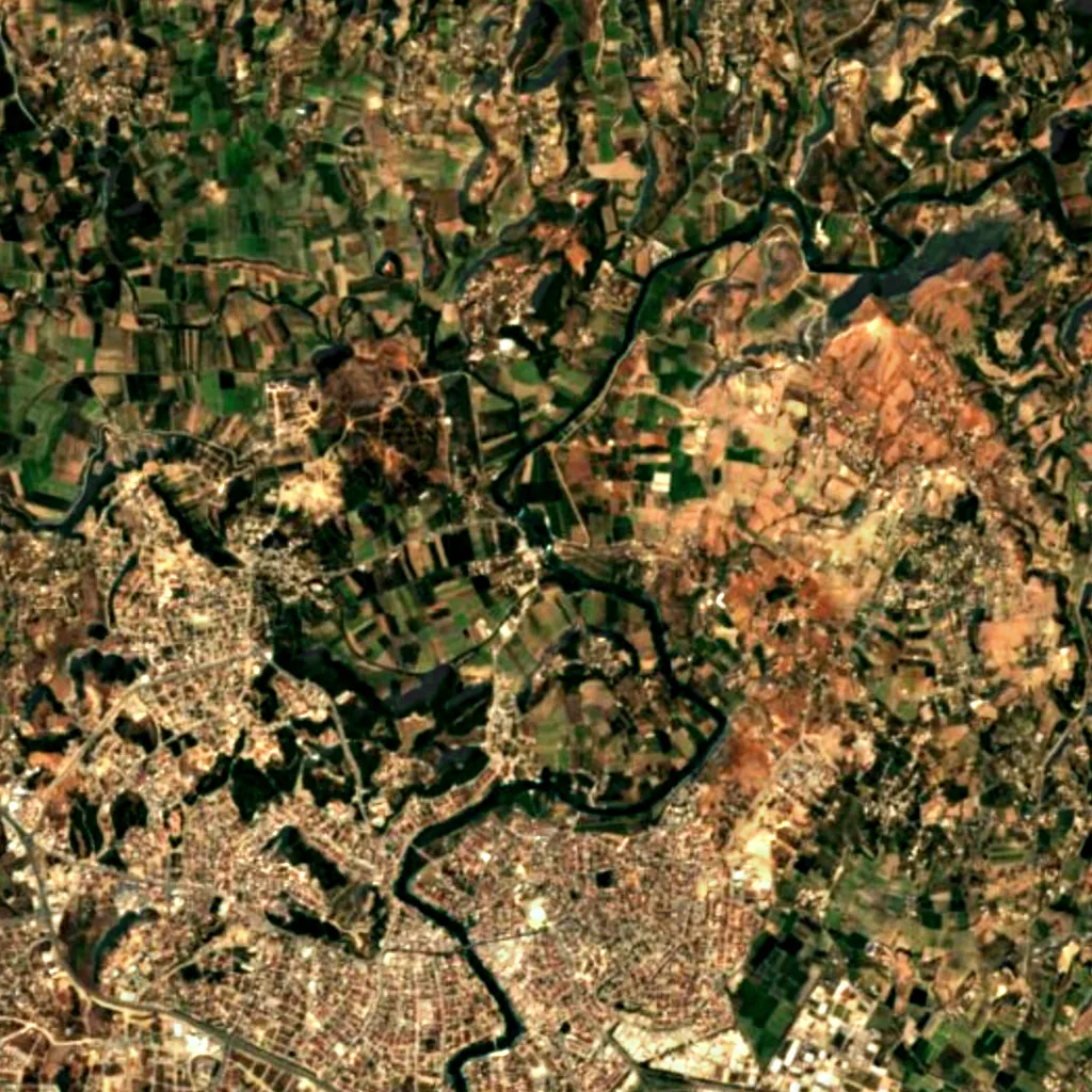 Manavgat Waterfall seen from above (Sentinel-2)