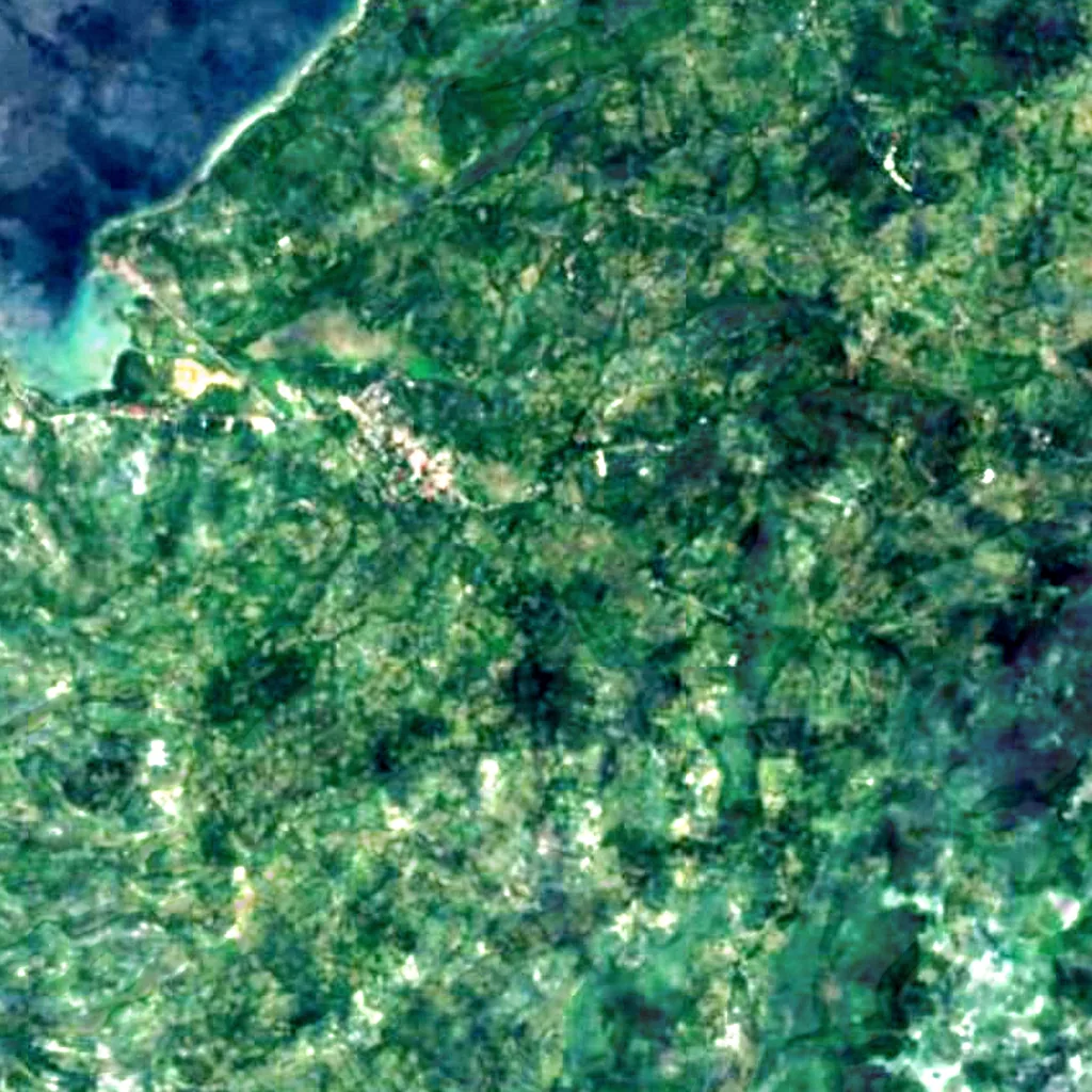 Mantayupan Falls seen from above (Sentinel-2)