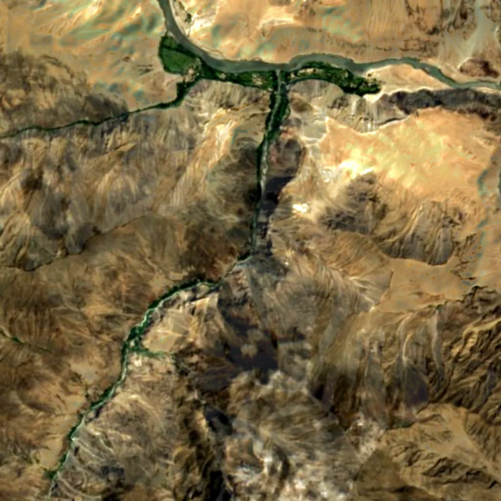 Manthokha Waterfall seen from above (Sentinel-2)
