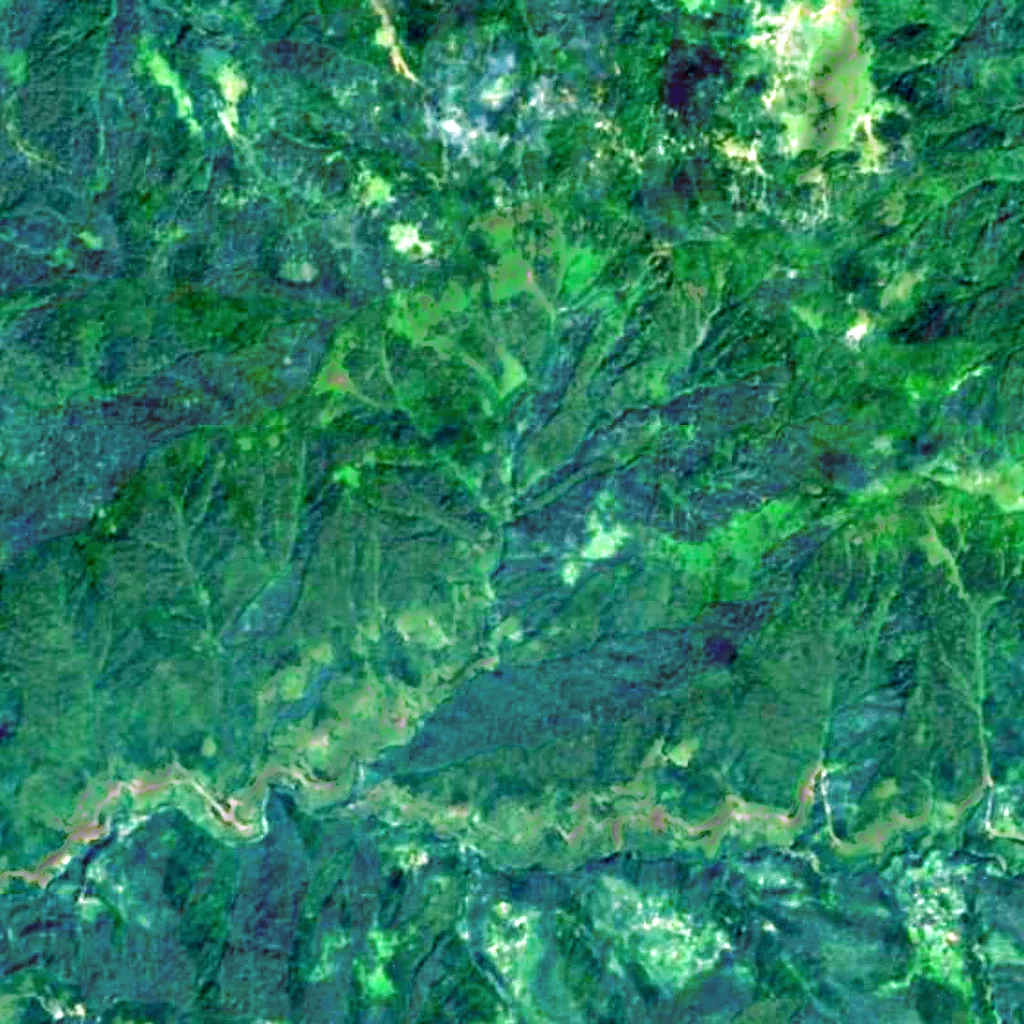 Maral Waterfall seen from above (Sentinel-2)