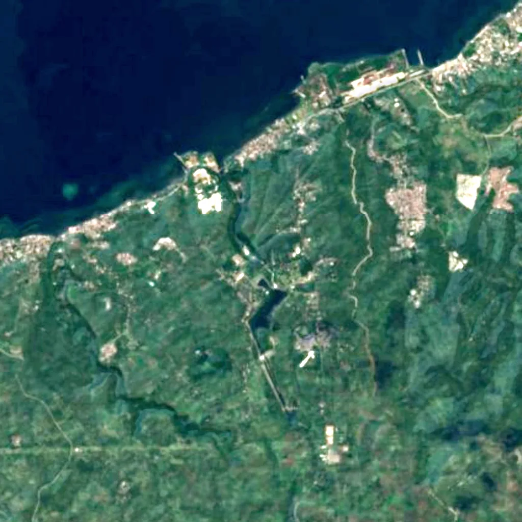 Maria Cristina Falls seen from above (Sentinel-2)
