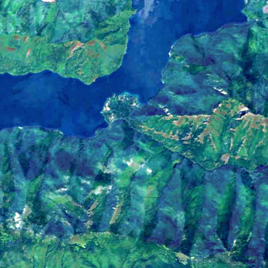 Marymere Falls seen from above (Sentinel-2)