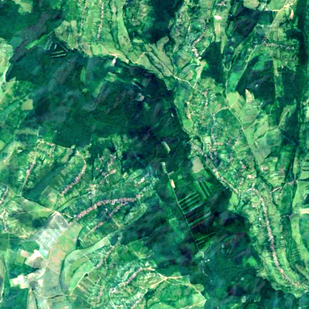 Mindzyndzokh Waterfall seen from above (Sentinel-2)