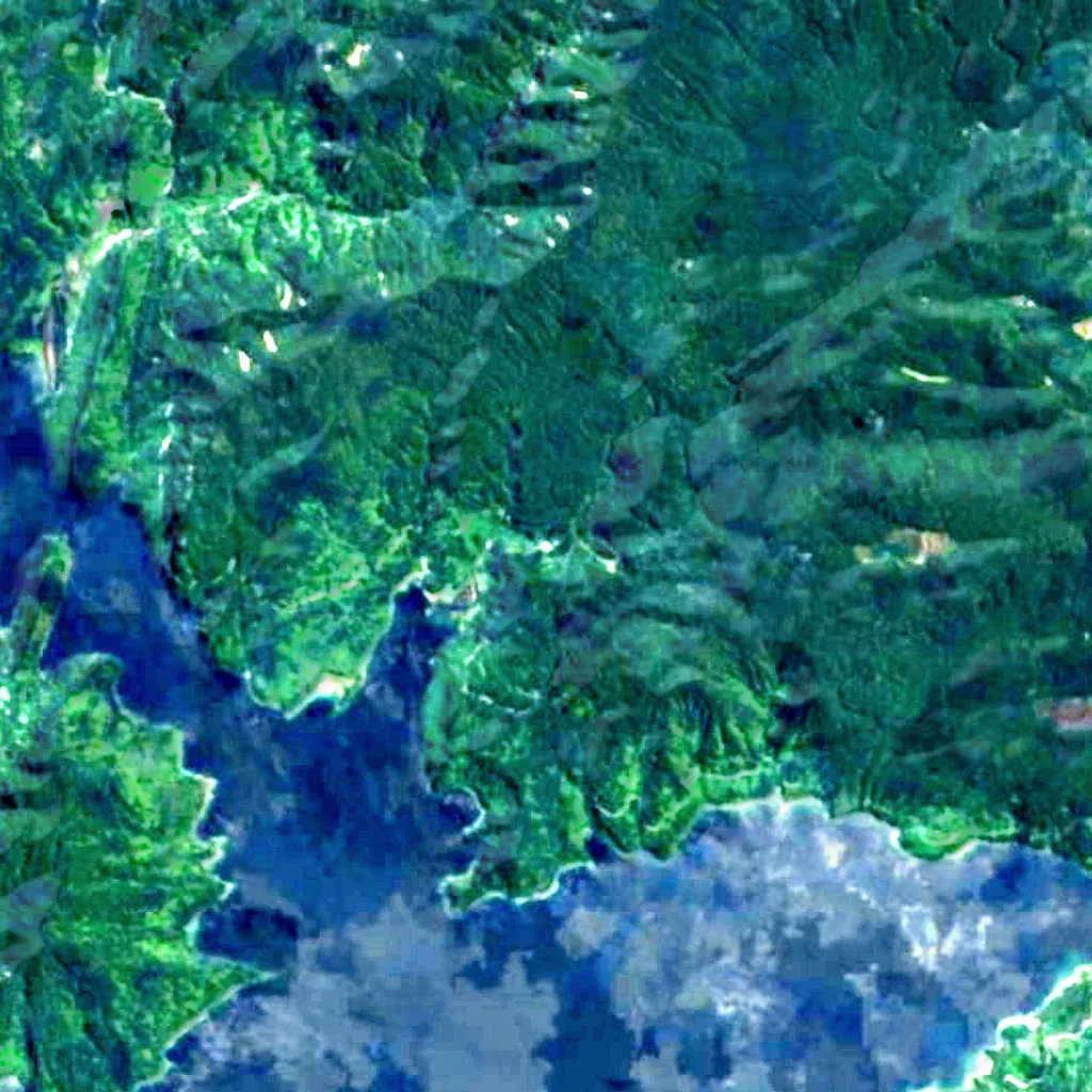 Mōkau Falls seen from above (Sentinel-2)