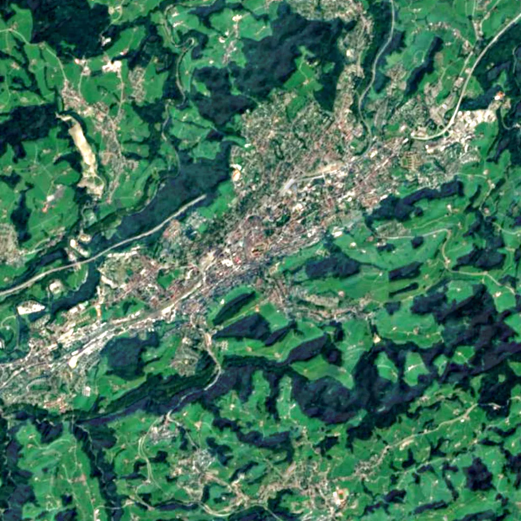 Mülenenschlucht seen from above (Sentinel-2)