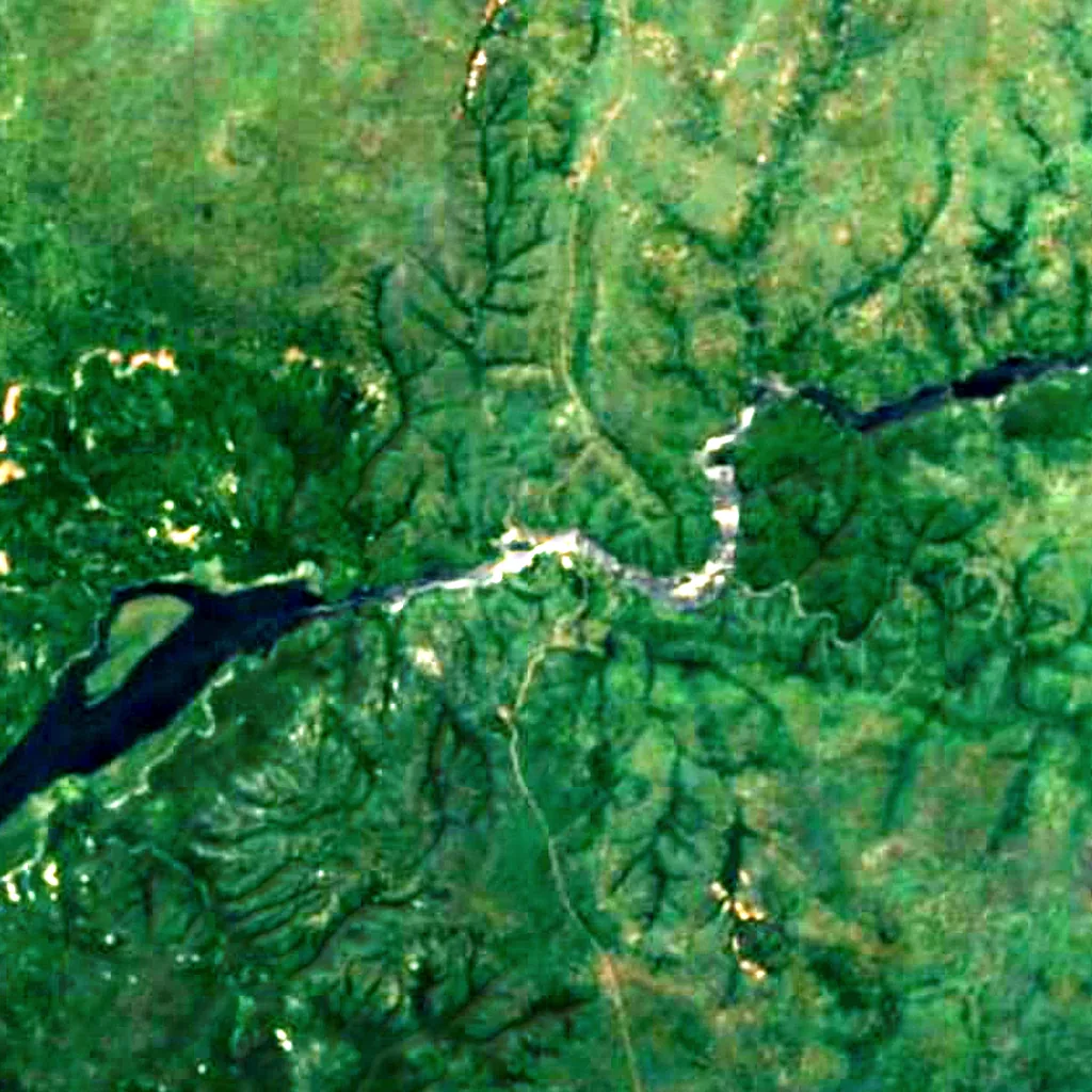 Murchison Falls seen from above (Sentinel-2)