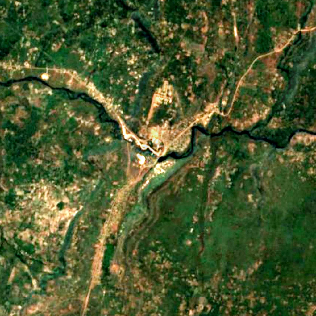 Musonda Falls seen from above (Sentinel-2)