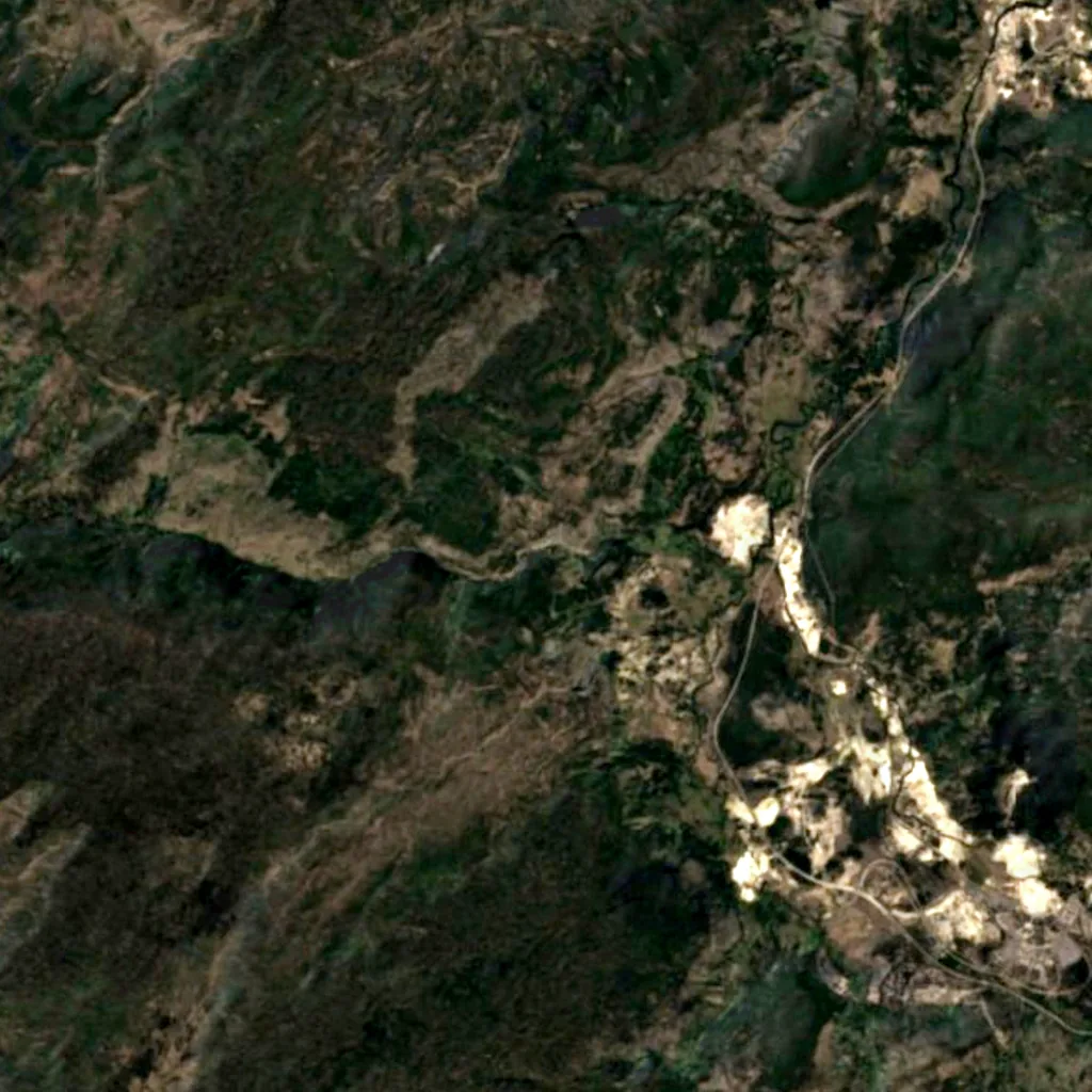 Mystic Falls seen from above (Sentinel-2)