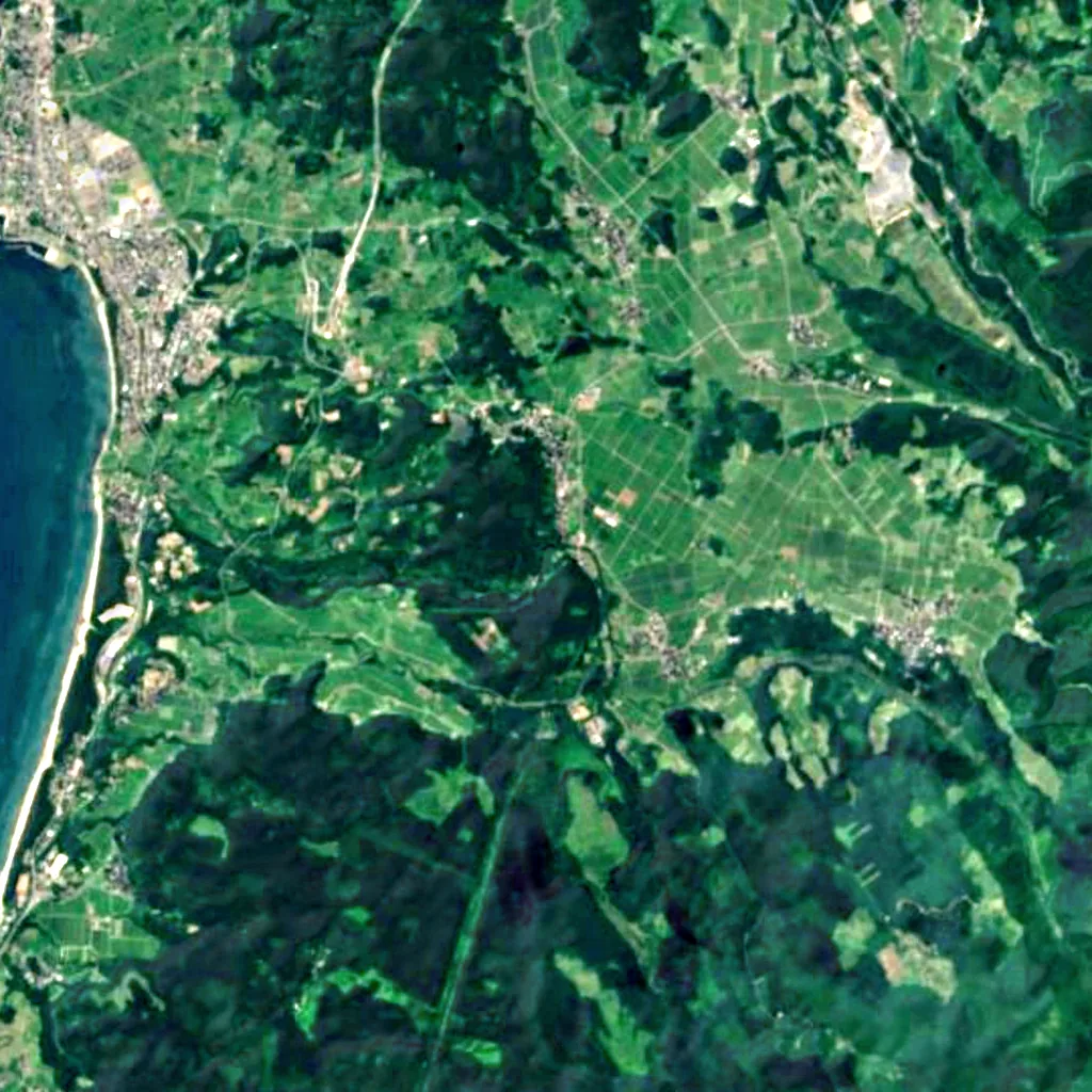 Naso no Shirataki seen from above (Sentinel-2)