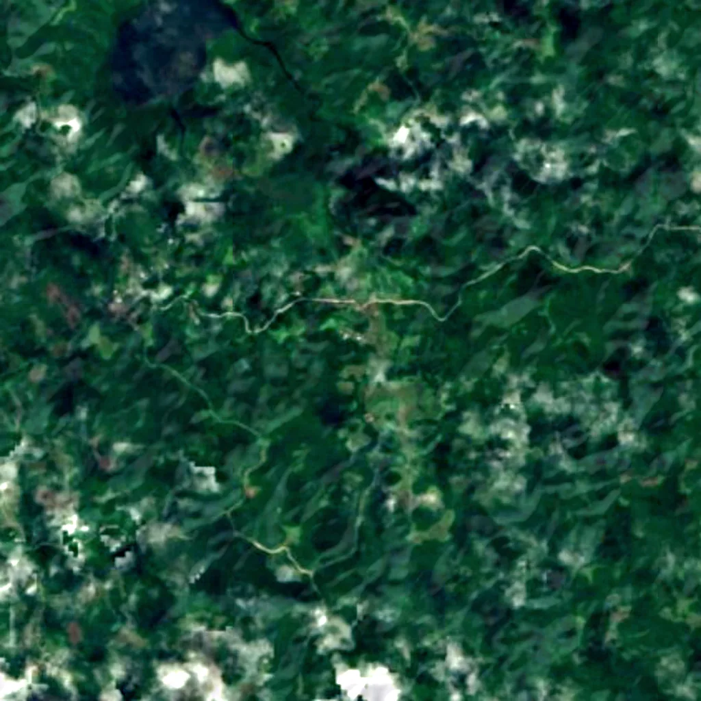 Ngatpang Waterfalls seen from above (Sentinel-2)