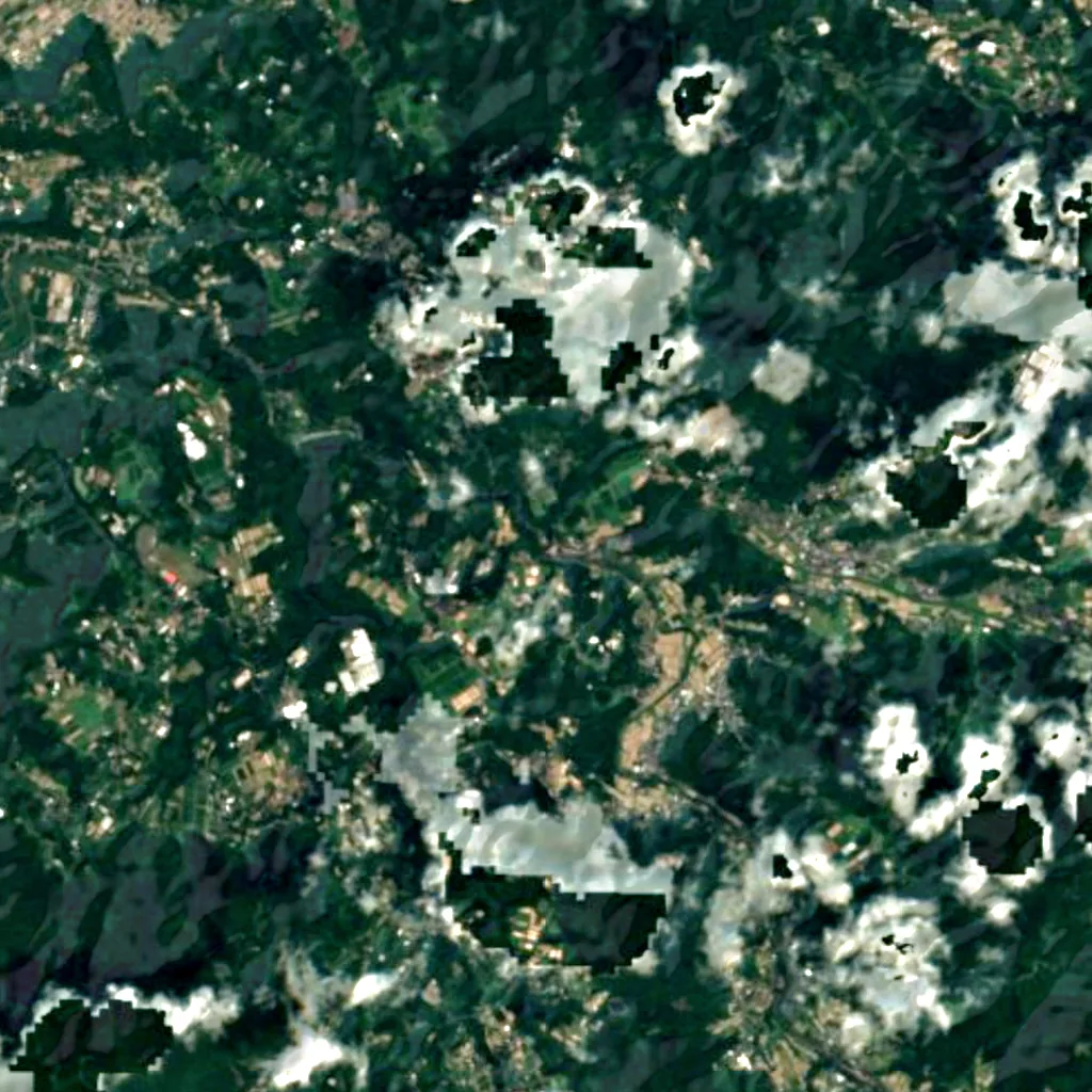 Ogawa Falls seen from above (Sentinel-2)
