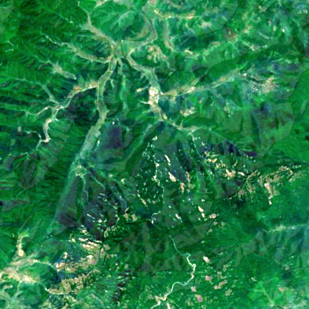 Pakyon Falls seen from above (Sentinel-2)