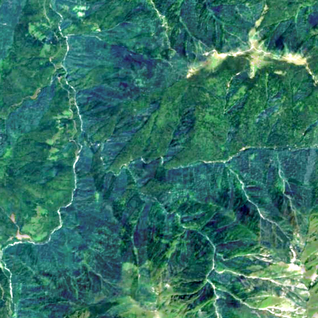 Palovit Waterfall seen from above (Sentinel-2)