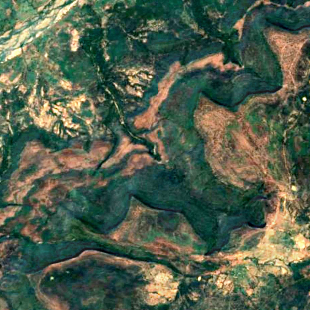 Pandav Falls seen from above (Sentinel-2)