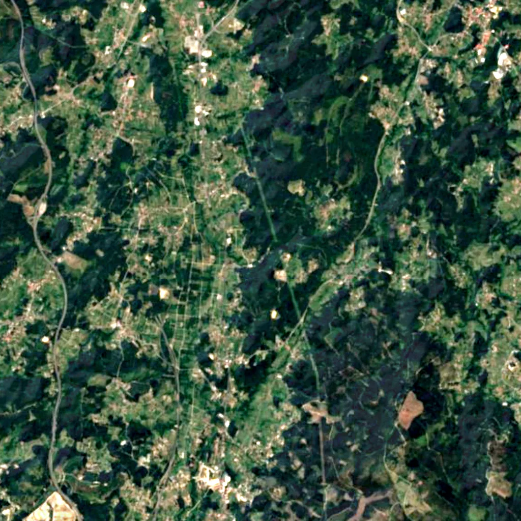 Parque da Natureza do Río Barosa seen from above (Sentinel-2)