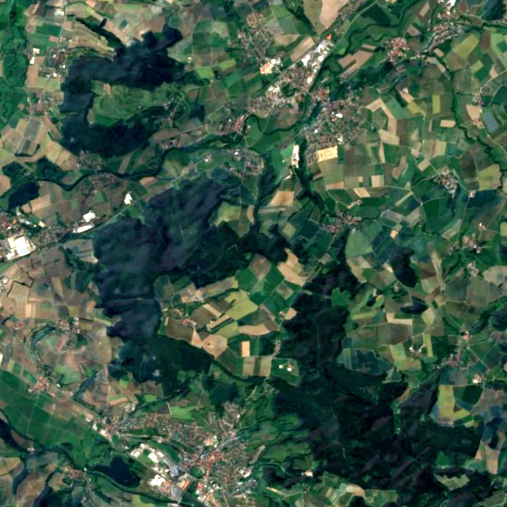 Pfersag-Wasserfall seen from above (Sentinel-2)
