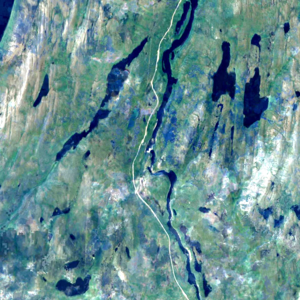 Pikefossen seen from above (Sentinel-2)