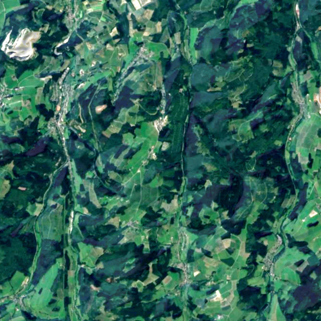 Plästerlegge seen from above (Sentinel-2)